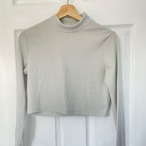 Glitter long sleeve Crop Top